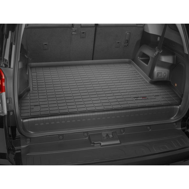 Fits 2010-2023 Toyota 4Runner Weathertech Cargo Area Liner 40486 Direct Fit; Raised Edges; Black; Thermoplastic Elastomer TPE Injection Molded Material; Non-Skid; To Back Of 2nd Row