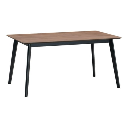 ACME Rebi Contemporary Wood Rectangular Dining Table in Walnut and Black