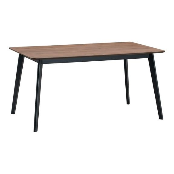 ACME Rebi Contemporary Wood Rectangular Dining Table in Walnut and Black