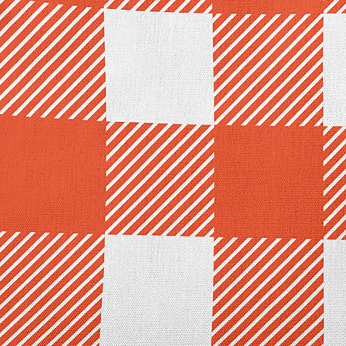 16" x 16" Simply Daisy Buffalo Plaid Polyester Accent Pillow, Harvest Orange Qty 1