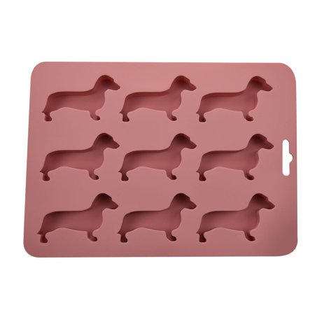 

Silicone Candy Chocolate Molds 3D Puppy Baking Chocolate Mold Ice Mold For Whiskey And Cocktails To Keep Drinks Cold Pink