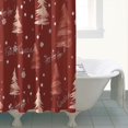 thumbnail image 4 of Red Christmas Tree Pattern Shower Curtain 72"x84" ,Bathroom Decorative Shower Curtains Set with 12 Hooks,Modern Waterproof Washable Shower Curtain, 4 of 6