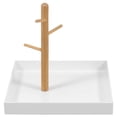 thumbnail image 1 of POINTERTECK Key Bowl for Entryway Table Jewelry Tray & Key Tray Wooden 3 Stand Hanging Organizer Wooden Valet Tray Wood Key Tray for Entryway Table for Key Jewelry Ring Round, 1 of 10