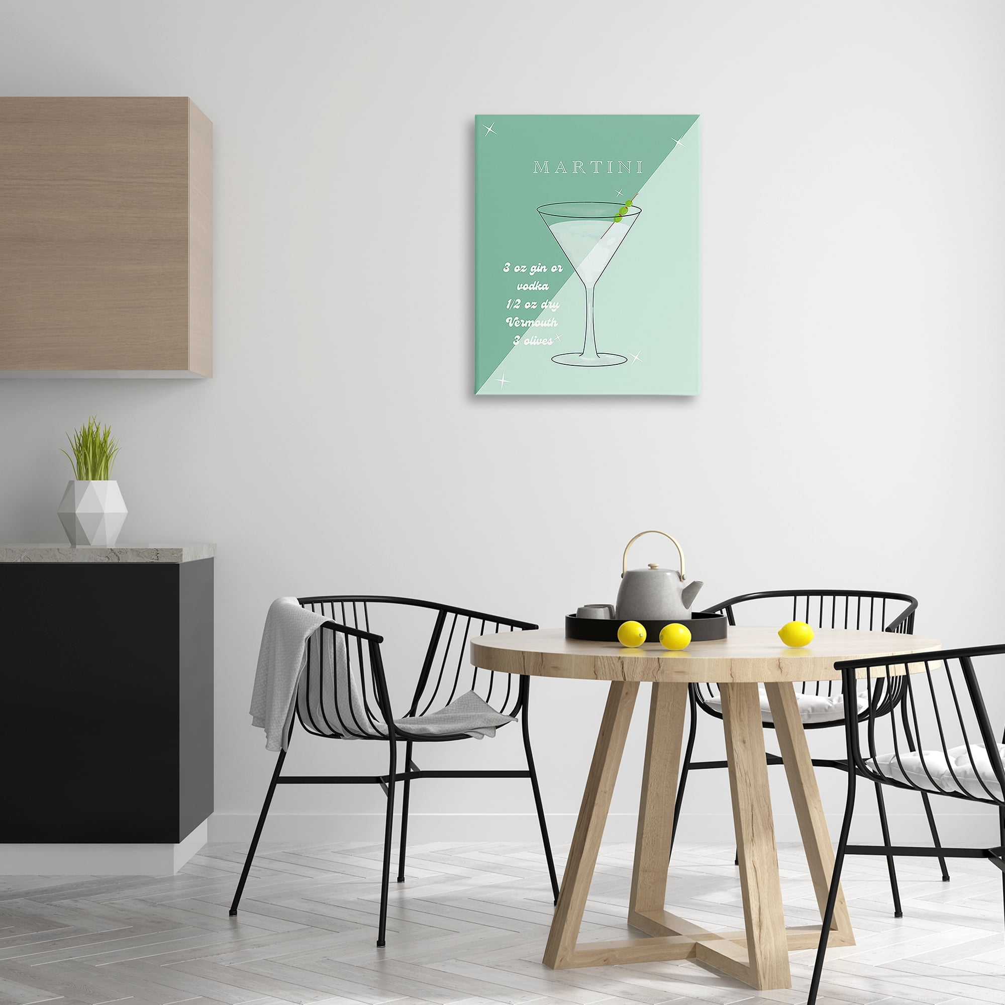 Stupell Industries Modern Martini Recipe Food & Beverage Painting Wrapped Canvas Art Print Wall Art, 24 x 30
