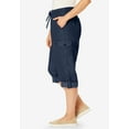 thumbnail image 3 of Woman Within Plus Size Petite Convertible Length Cargo Capri/Bermuda, 3 of 6