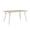 White + Light Oak + MDF, variant on Space Saving Metal Dining Table with Laminated Faux Marble Top for Small Kitchen, 45L x 28.5W x 30H Inches Black