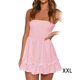 thumbnail image 5 of Minnieouse Vestidos informales para mujer, Sexy a la moda, elegante, sin espalda, para diario, sin tirantes, con volantes, ropa de calle, Vestidos Rosado XXL, 5 of 6