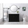 thumbnail image 6 of Elegant Decor Clarence 48" Solid Wood Metal Single Bathroom Vanity Set in Black, 6 of 8