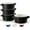 Matte Black, variant on Soup Crocks, Ceramic Stackable Bowls, Broil, Oven, Microwave and Dishwasher Safe, with Handles, For Casserole, Pasta, Cereal, Capacity 18 oz, Set of 4, (Matte Red)