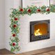 thumbnail image 5 of Decoración del hogar, decoración de habitaciones, decoración de pared con flores y hojas de dinero, ratán encriptado con hojas de eucalipto, ratán de imitación, producto navideño, ratán de imitación., 5 of 6