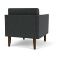 thumbnail image 3 of Luxe Lounge Reception Guest Chair / Walnut Wood Legs / Dark Gray / Dark Gray, 3 of 5