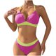 thumbnail image 2 of Traje de baño para mujer, moda, cómodo, estampado, bikini, traje de baño de color liso para mujer, conjuntos de bikinis, trajes de baño para mujer, 2 of 5