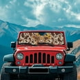 thumbnail image 3 of Uorisanigo Windshield Sun Shade for Jeep Wrangler TJ JK JKU Sport Sahara Rubicon 2 Door & 4 Door, Sunflower Highland Cow Print Front Window Sunshade with Storage Bag, 3 of 7