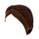 thumbnail image 1 of Turbante sólido de moda cómoda única capa transpirable de la cabeza de la cabeza envuelve los sombreros del capo del pelo para las mujeres para las mujeres Café Speravity AP008796-04B, 1 of 6
