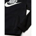 thumbnail image 3 of Nike Boy's Sportswear Club+ Hbr Pullover Hoodie, Black/Light Smoke Grey, Large, 3 of 4