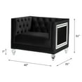 thumbnail image 6 of ACME Heibero Tuxedo Arm Tufted Accent Chair in Black, 6 of 6