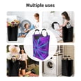thumbnail image 5 of DouZhe 50L Rectangular Laundry Basket, Abstract Tie Dye Prints Waterproof Foldable Laundry Hamper with Aluminum Handles, 5 of 6