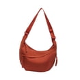 thumbnail image 4 of Bolsa de hombro simple Bolsa de Nylon Nylon Crossbody para viajar en el trabajo de compras Naranja, 4 of 8