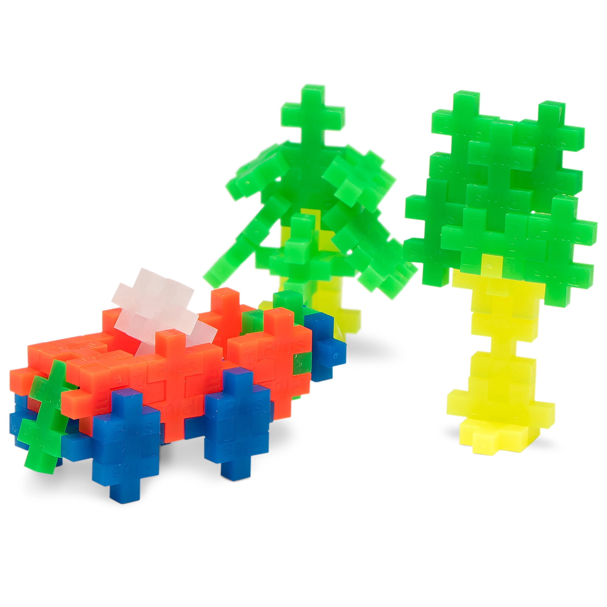 Plus-Plus: Super Tube - Neon Color Mix - 500 Pieces – Construction Building STEM Toy, Interlocking Mini Puzzle Blocks, Open Play Set, Kids Ages 5+