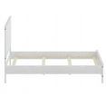 thumbnail image 4 of Queen Size Platform Bed, Solid Wood Bed Frame with Headboard for Adults, White, 4 of 5