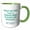 Green/White, variant on 3drose, Simple but Funny Text About Retirement, 11oz Magic Transforming Mug
