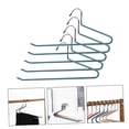 thumbnail image 4 of Toyvian 5-Pack Dark Green Plastic Pants Hangers with Anti-Scratch, Rust-Resistant Clothes Organizer for Closet, 4 of 8