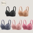 thumbnail image 2 of 5pcs Comfortable Seamless Underwear for Women Push Up Bra Without Steel Ring Smooth Fit Everyday Wear, 2 of 11