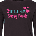 thumbnail image 4 of Inktastic Little Miss Sassy Pants, Sassy, Sassy Girl, Hearts Long Sleeve Youth T-Shirt, 4 of 5