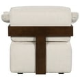 thumbnail image 6 of SAFAVIEH Couture Ivybella Modern Chenille Solid Armchair, Ivory/Dark Brown, 6 of 12