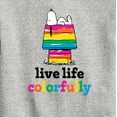 thumbnail image 3 of Peanuts - Live Life Colorfully - Toddler & Youth Crewneck Fleece Sweatshirt, 3 of 6