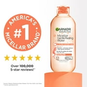 Garnier SkinActive Micellar Gentle Peeling Water All in 1 Makeup Remover, Face Cleanser, 13.5 fl oz