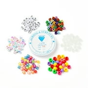 1set DIY Bracelet Jewelry Making Kits Including 200Pcs Luminous Resin European Beads and 1250Pcs Acrylic Beads