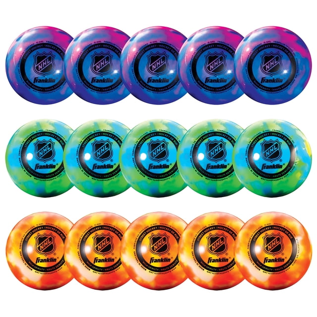 Pelotas de hockey callejero Franklin Sports NHL, paquete de 15