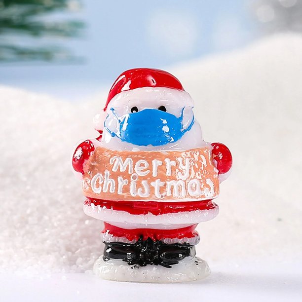 Decoraciones navideñas con nuevos modelos con máscaras, micropaisaje de Papá Noel, adornos de paisajismo, escena de nieve
