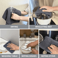 thumbnail image 4 of Sortora Kitchen Towels 100% Cotton, Super Soft and Absorbent Quick Drying Dish Towels for Kitchen ,Kitchen Towels Set, 15 x 25", Great for Cooking in Kitchen or Household Cleaning, 3 Pack, Grey, 4 of 7