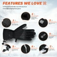 ThxToms Rechargeable Heated Gloves for Men Women, Thin Waterproof