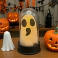 thumbnail image 4 of OIUR Halloween Ghost Decoration Lighted Ghost in Glass Dome Cloche Cute White Ghost with LED Light for Home Kitchen Mantel Tabletop Decor, 4 of 7