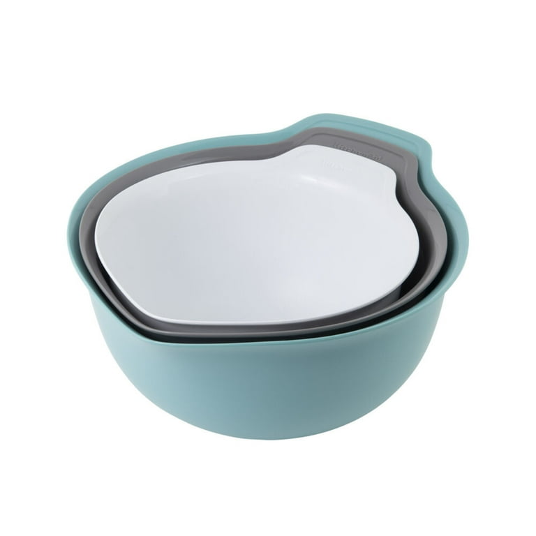 Best Buy: KitchenAid 3-Piece Mixing Bowl Set Aqua, Gray & White