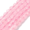 thumbnail image 2 of 6 strand Faceted Natural Rose Quartz Gemstone Bead Strands Star Cut Round Beads 8mm Hole: 1mm 24pcs/strand 7.5 inch, 2 of 8