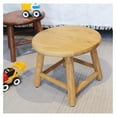 thumbnail image 2 of Round Step Stool, 9 Inch Height, Solid Oak Hardwood, Fully Assembled for Adults and Kids, 2 of 5