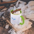 thumbnail image 5 of 3dRose, Memphis, Tennessee patriotic, decorative, blue, red text on white, 15oz Two-Tone Green Mug, 5 of 7