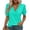 Womens Summer Tops Mint Green, variant on Womens Plus Size Summer Tops, Short Sleeve Shirts for Women Dressy Casual Solid Color Pleated V Neck T-Shirts Blouses Mothers&nbsp;Day&nbsp;Gifts