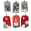 Assorted Clay Dough, Nametag-Shaped Snowman Ornaments (Set of 6)