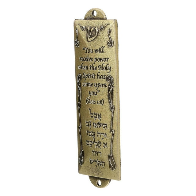 Blessed Door Decoration Metal Mezuzah Home Decoration Golden Metal for Protection 1Pcs