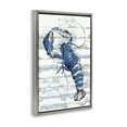 thumbnail image 4 of Stupell Industries Blue Lobster on Distressed Animals Painting Gray Floater Framed Canvas Art Print Wall Art, 17 x 25, 4 of 10