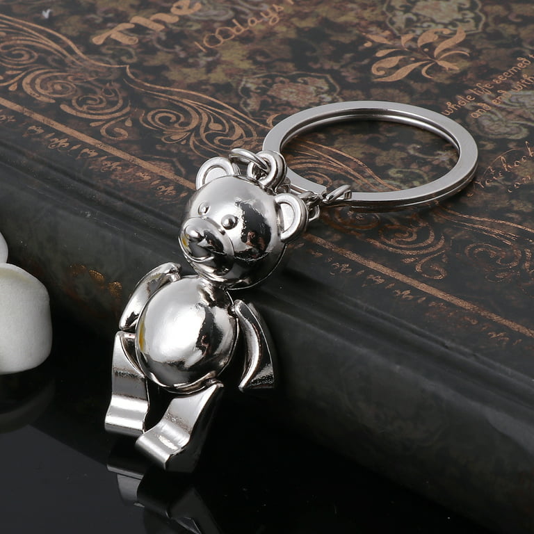 TINYSOME Metal Movable Bear Keychain Nice Car for Key Ring Fashion An1ma1  Keyring Lucky C