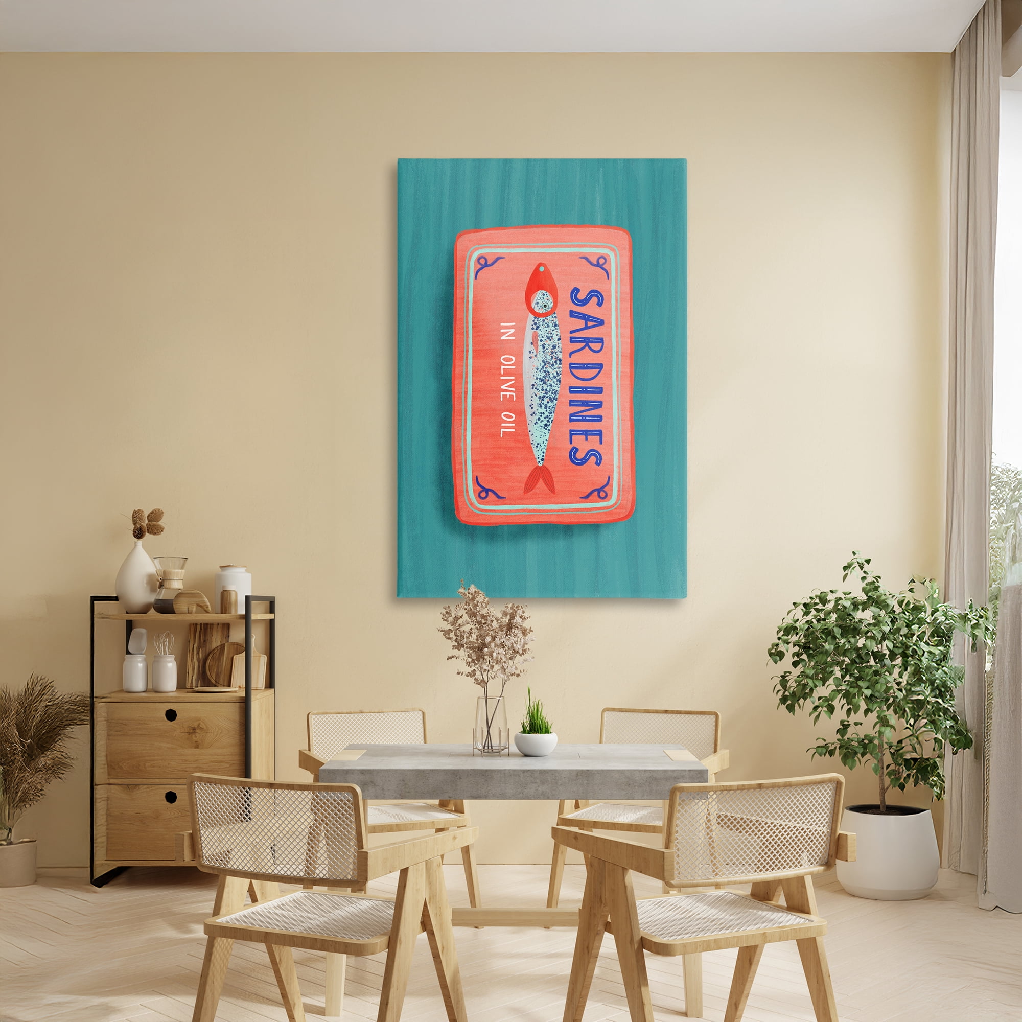 Stupell Industries Sardines Olive Oil Seafood Canvas Wall Art, design by Metka Hiti