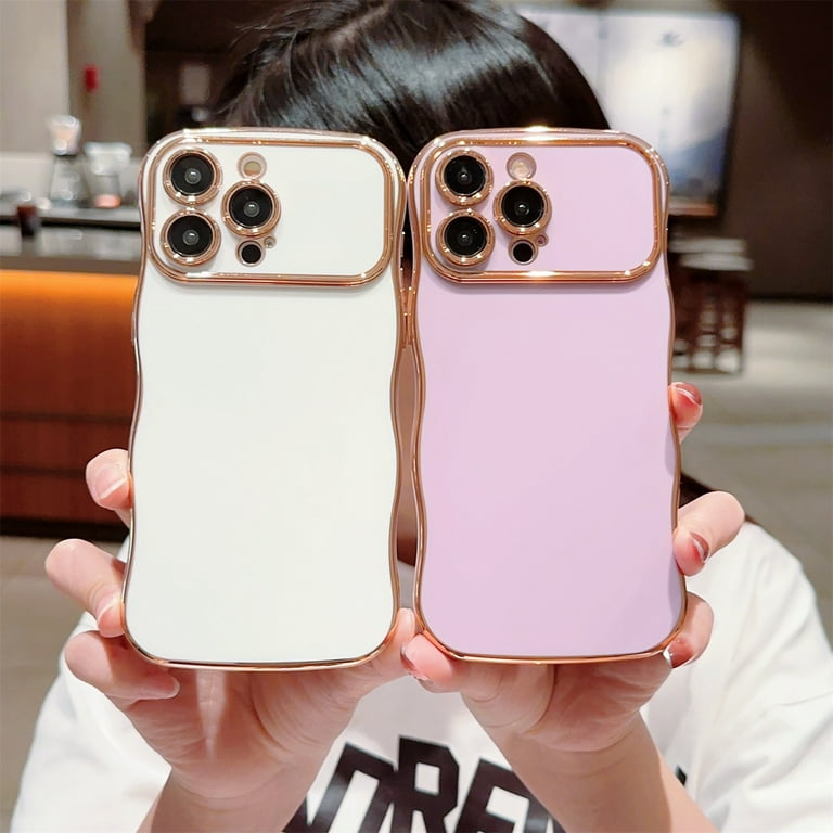 SaniMore for iPhone 11 Pro Max Case, Electroplated Wave Bumper
