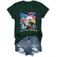 thumbnail image 6 of Duqingm America 250 Merchandise USA Shirts for Women 250 Years American Flag Shirt 4th of July Tshirt Patriotic Tees Casual Graphic Tops Dark Green,3XL, 6 of 7