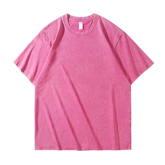 Only MomentT-shirt Cotton T Shirts Oversized Unisex Short Sleeves Casual Loose Wash Solid Basic Tee Tops